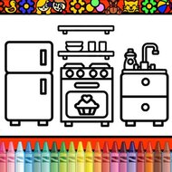 Игра Интерьер раскраска