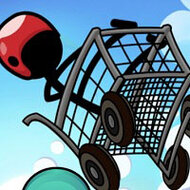 Игра Экстрим на магазинной тележке