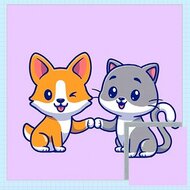 Игра Кошки и собаки пазлы