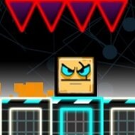 Игра Кубик прыгает через шипы