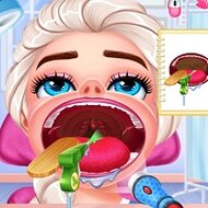 Игра Лечение горла Эльзы и Анны