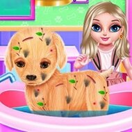 Игра Лечение щенка малышки Эльзы