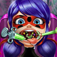 Игра Леди Баг лечит горло