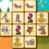 Игра Маджонг собаки