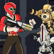 Игра Могучие рейнджеры против роботов