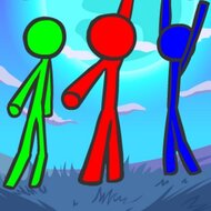 Игра На троих: стикмены на фруктовом острове 2