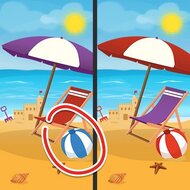 Игра Найди отличия: времена года