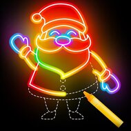 Игра Неоновые рисовалки: Рождество