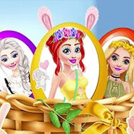 Игра Одевалка принцесс на пасхальную вечеринку