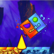 Игра Огонь и Вода Геометрия Даш