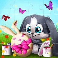 Игра Пасхальные кролики: пазлы