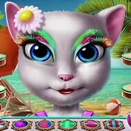 Игра Пляжный макияж для Анжелы