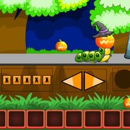 Игра Побег гусеницы на Хэллоуин
