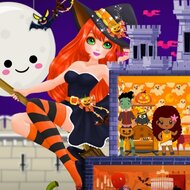 Игра Праздничный замок принцессы к Хэллоуину