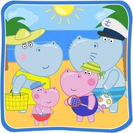 Игра Приключения бегемотов на пляже