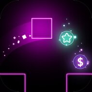 Игра Приключения кубика в неоновом мире