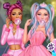 Игра Принцесса в стиле бабл гам