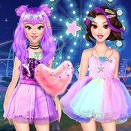 Игра Принцессы идут в парк развлечений