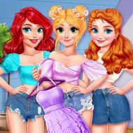 Игра Рапунцель, Ариэль и Анна меняют гардероб