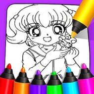 Игра Раскраски аниме животные