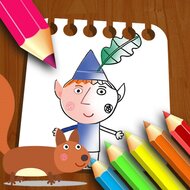 Игра Раскраски Бен и Холли