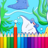 Игра Раскраски морские обитатели