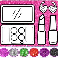 Игра Раскраски с блестками и нейл-арт