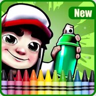 Игра Раскраски Сабвей Серф