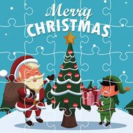 Игра Рождественские открытки: пазлы