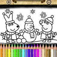 Игра Рождество свинки Пеппы: раскраски