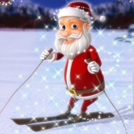 Игра Санта на лыжах