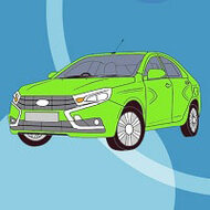 Игра Сборник раскрасок с русскими машинами