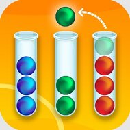Игра Сортировка шариков в колбах