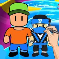 Игра Стамбл Гайс раскраски