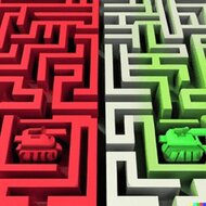 Игра Танки на двоих в лабиринте