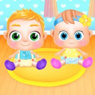 Игра Уход за двумя малышами