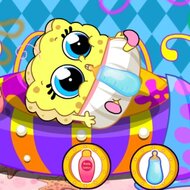 Игра Уход за малышом Губкой Бобом