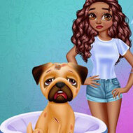 Игра Уход за щенками принцесс