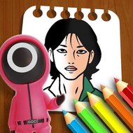 Игра В кальмара раскраски