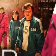 Игра В кальмара: слайд-пазлы