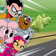 Игра Веселые гонки мультяшек