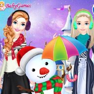 Игра Зимний стиль для Анны и Эльзы