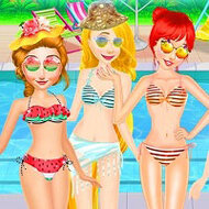 Игра Зои и Лили: вечеринка у бассейна