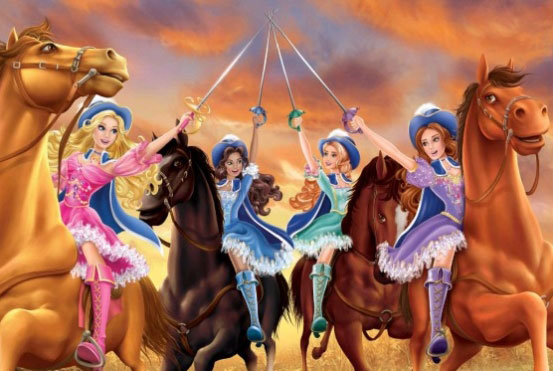 Мультфильм Барби и три мушкетера