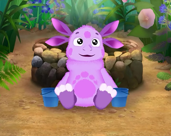 Лунтик у колодца