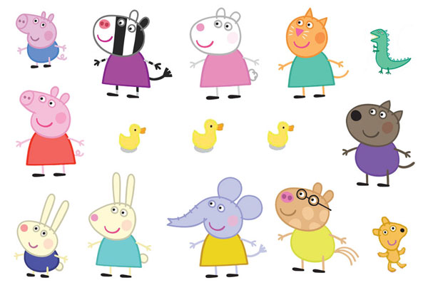 Персонажи мультфильма Свинка Пеппа