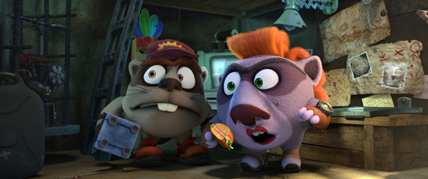 Лара и Дизель из фильма «Смешарики. Легенда о золотом драконе»