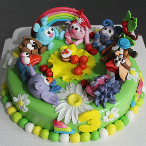 Торт с героями «Смешарики»