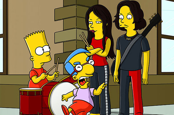 Группа White Stripes в Симпсонах Группа White Stripes в Симпсонах